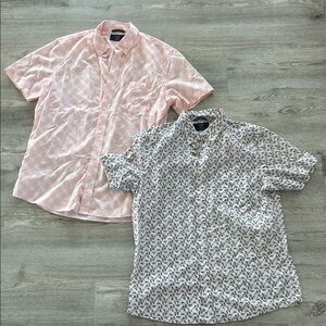 Set of Two 1901 Printed Casual Button Down Shirts